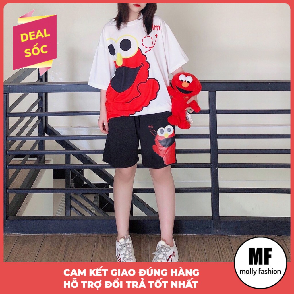 Đồ bộ hoạt hình form rộng Unisex MONSTER Freesize dành cho nam nữ Molly Fashion