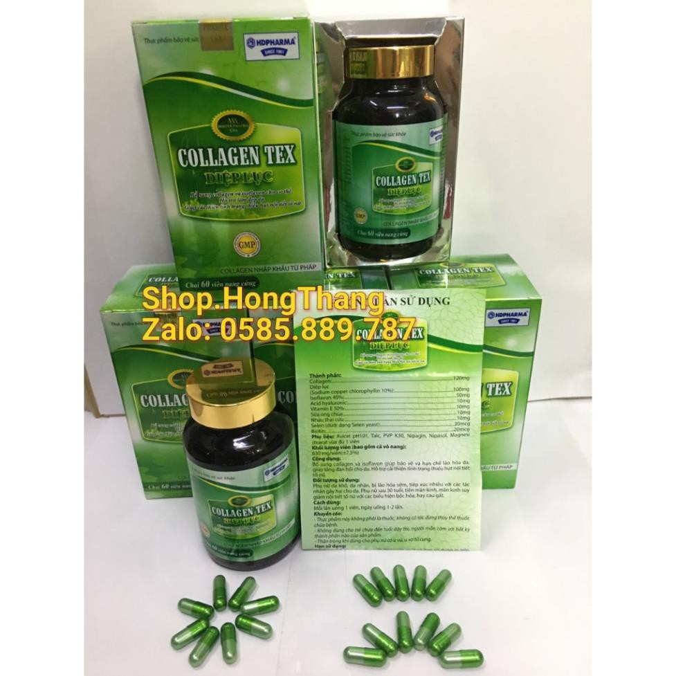 Collagen Tex diệp lục thiên nhiên, đẹp da sáng da, chống lão hóa, mờ thâm , hương vị thơm ngon, có mùi thơm của trà | BigBuy360 - bigbuy360.vn