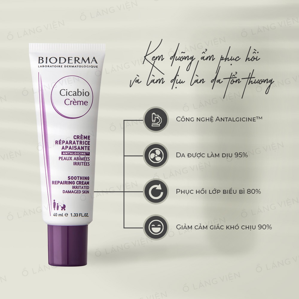 Kem dưỡng phục hồi cho da tổn thương BIODERMA Cicabio Cream 40ml