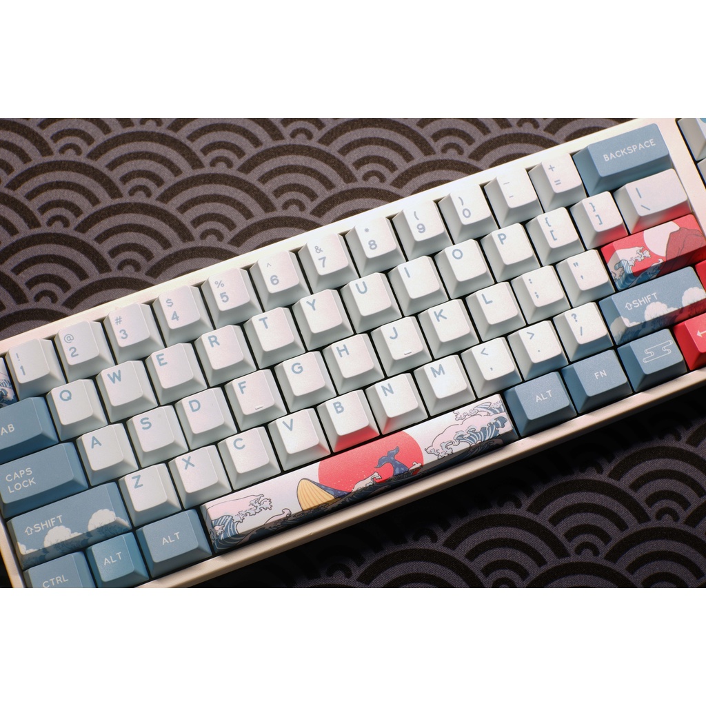 Keycap Coral Sea Cho Bàn Phím Cơ Chất Liệu PBT 126 Phím Cherry Profile | Gearbros