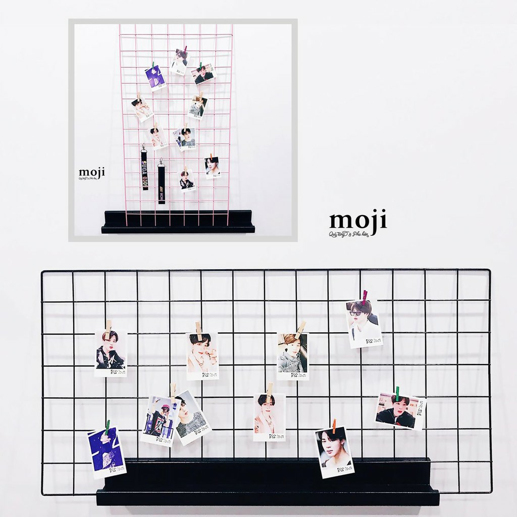 Khung lưới sắt trang trí không gian sống  tặng  đèn Led 20 bóng kèm 5 kẹp màu gỗ | BigBuy360 - bigbuy360.vn