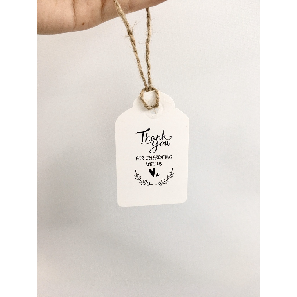 Tag Thank you Trang Trí Quà Tặng Tiệc Cưới Tag Quần Áo, Tag Quà Tặng
