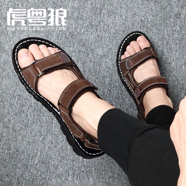 Dép nam hàng quảng châu sandal xả lỗ 250 còn 130k