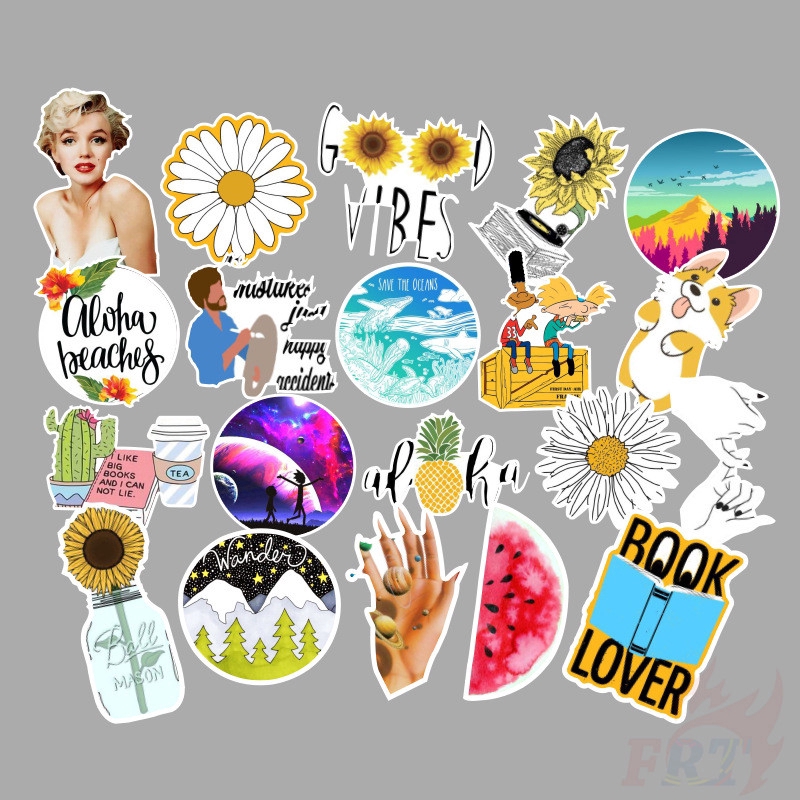 ❉ Ins - Hello! Cool Summer Stickers ❉ 50Pcs/Set Mixed Luggage Laptop Skateboard Doodle Stickers