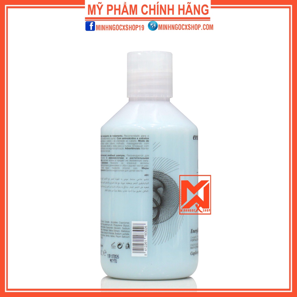 Dầu Gội Chống Tình Trạng Rụng Tóc Dai Dẳng Lâu Năm Eva Capilo Energikum 300ml - Cho Da Đầu Thường