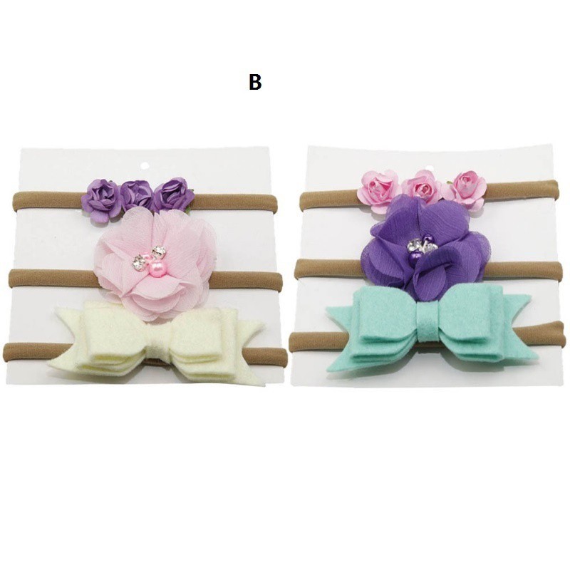 Set 6 băng đô hoa cho bé gái