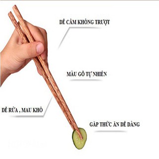 Đũa dừa loại 1 hàng đẹp (10 đôi) không dùng hóa chất tẩy gỗ