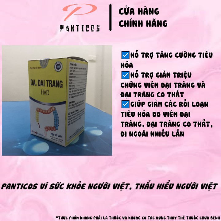 DA.DAI TRANG HVD [ THỰC PHẨM BẢO VỆ SỨC KHỎE ] GIẢM TIÊU HÓA KÉM, RỒI LOẠN TIÊU HÓA DO VIÊM ĐẠI TRÀNG, ĐẠI TRÀNG CO THẮT