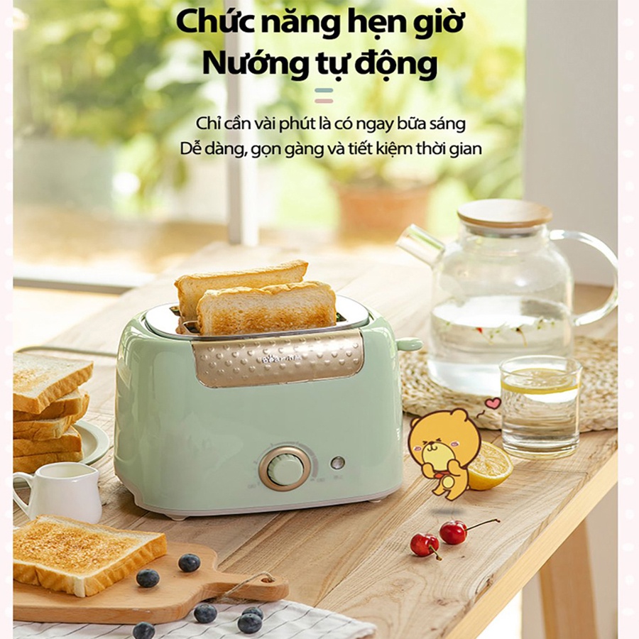 Máy nướng bánh mì Sandwich Bear DSL-601, 6 cấp độ nhiệt, công suất 680W, HomeMart – Hàng chính hãng BH 18 tháng