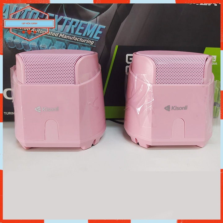 Loa Máy Tính KISONLI Để Bàn Có Dây LED RGB Dễ Thương Loa Vi Tính Nghe Nhạc Laptop Pc Mini Chính Hãng