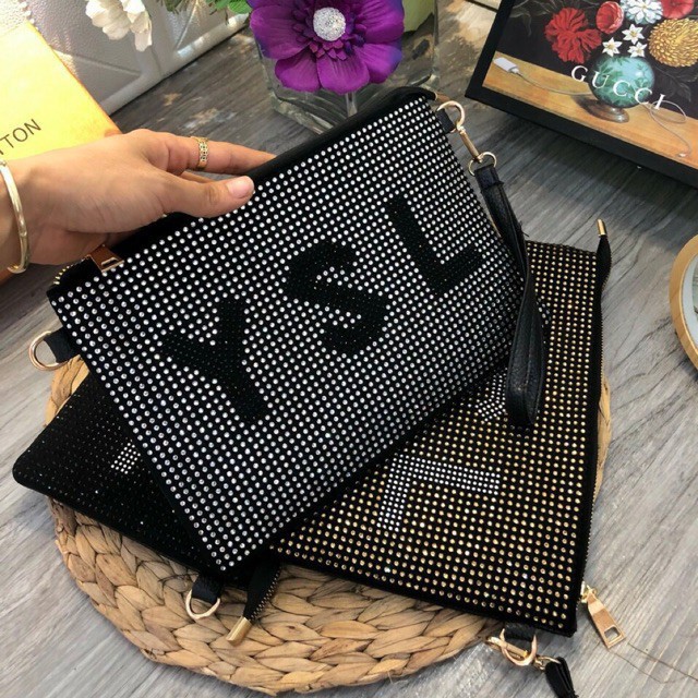 Ví Cầm Tay Đính Đá Siêu Sang Đi Dự Tiệc, Đi Làm Hottrend Siêu Đẹp, Siêu Sang