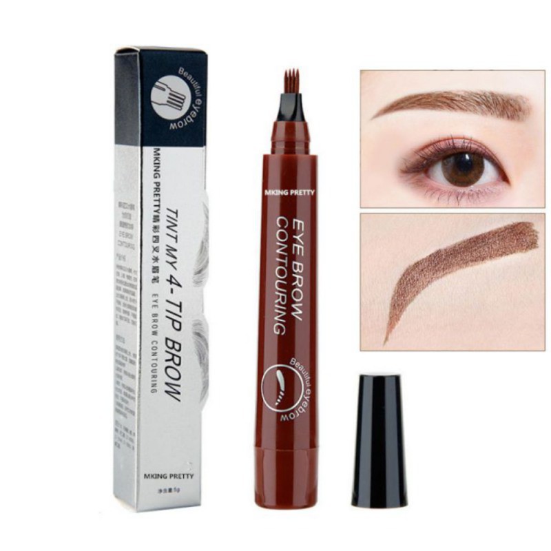 Bút chì kẻ lông mày 4 tia chống nước lâu trôi