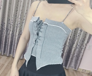 Áo len 2 dây rút ngực