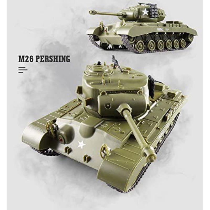 Xe Tank M26 điều khiển từ xa Pershing tỉ lệ 1:30, xe tăng điều khiển từ xa âm thanh sống động