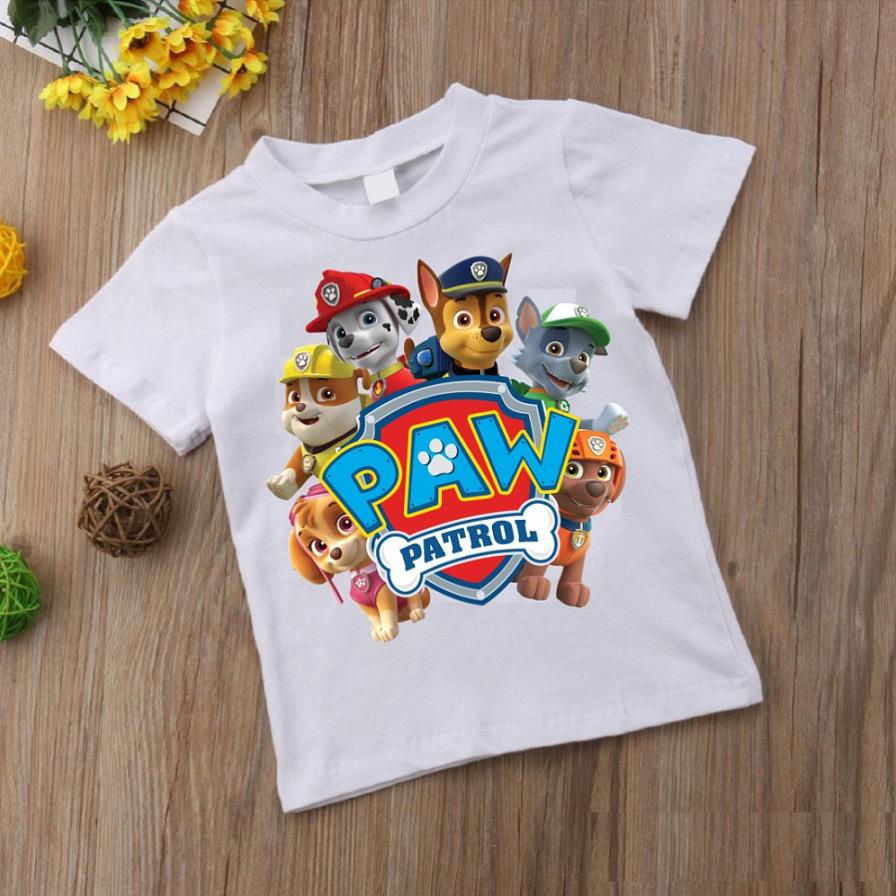 Áo Thun Đội Chó Cứu Hộ Paw Patrol Cho Bé Trai Bé Gái