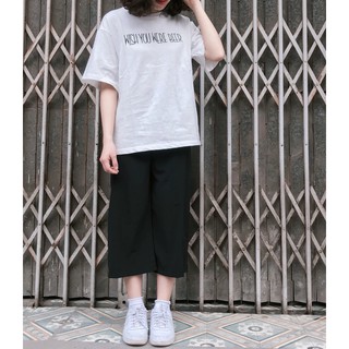 Quần ống Rộng lửng Culottes trơn