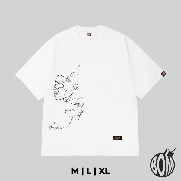 Áo thun FACE nam nữ - Áo phông Unisex vải Cotton - Bom Mode