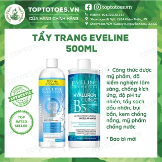 Nước tẩy trang Eveline Korean Jeju Island và Hyaluron Clinic B5 Puridetox