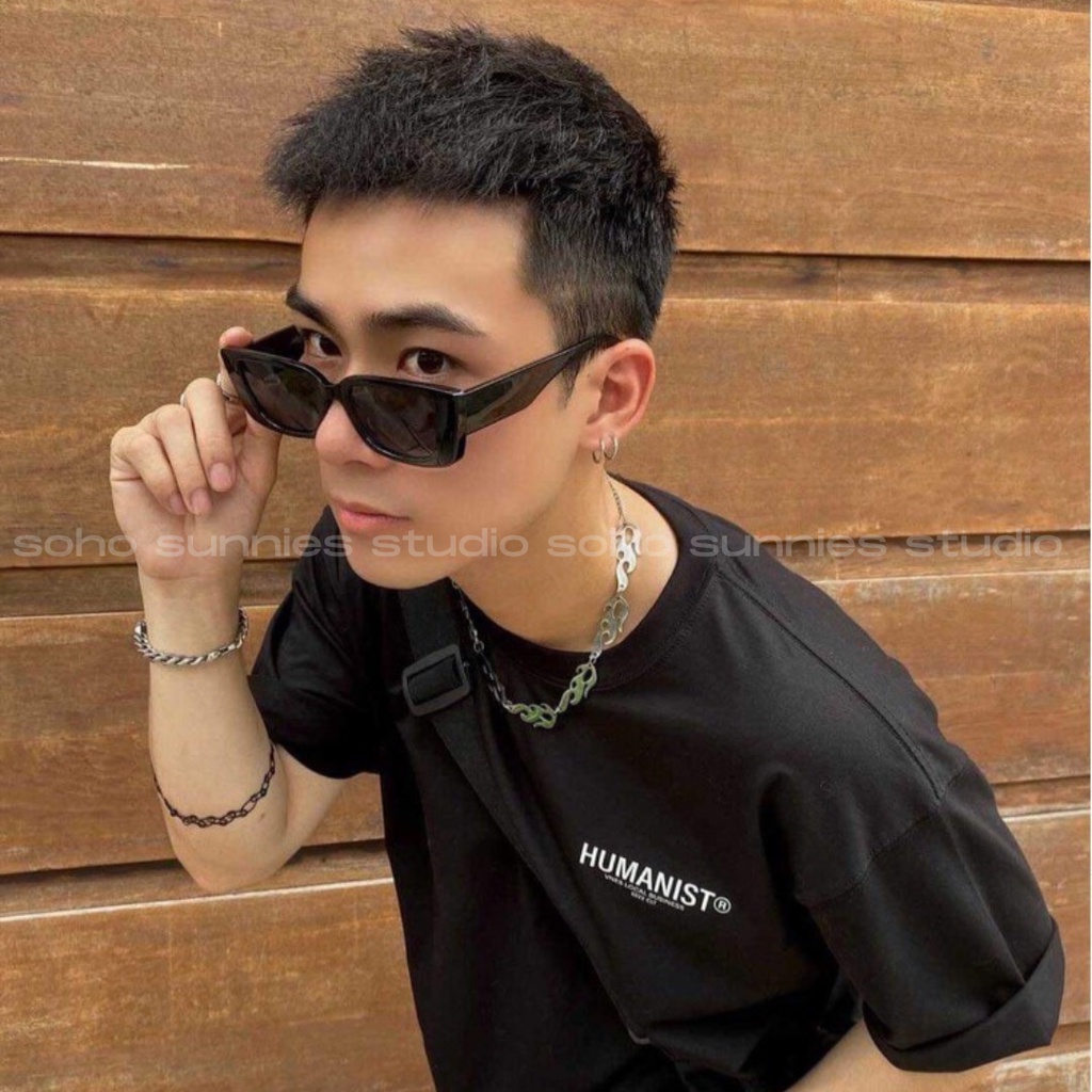 Kính mát nam nữ thời trang JUILLET Soho Studio gọng chữ nhật GM hot trend, tròng màu đen ngầu, nâu, xanh, chống ánh sáng