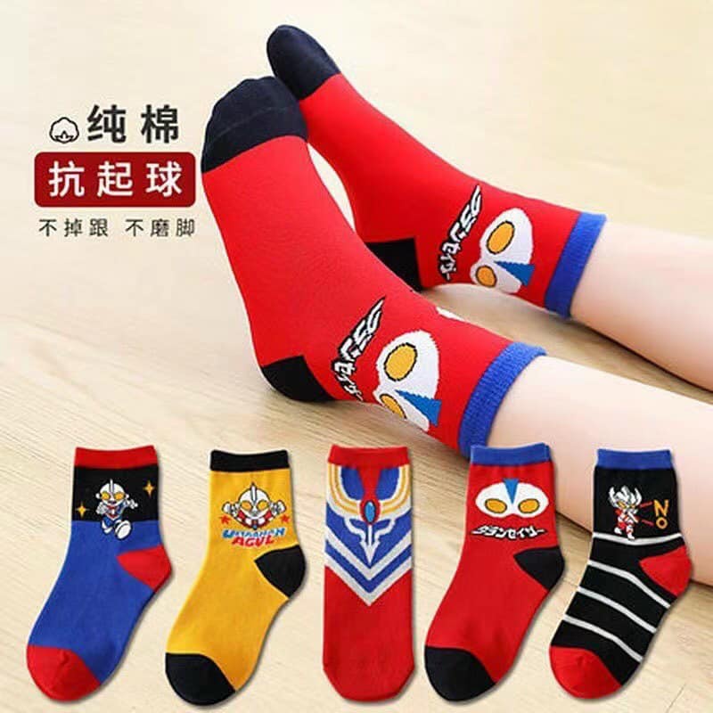 LỐ 10 ĐÔI TẤT SIÊU NHÂN CỔ CAO PHỐI MÀU TH ĐẸP CHO BÉ