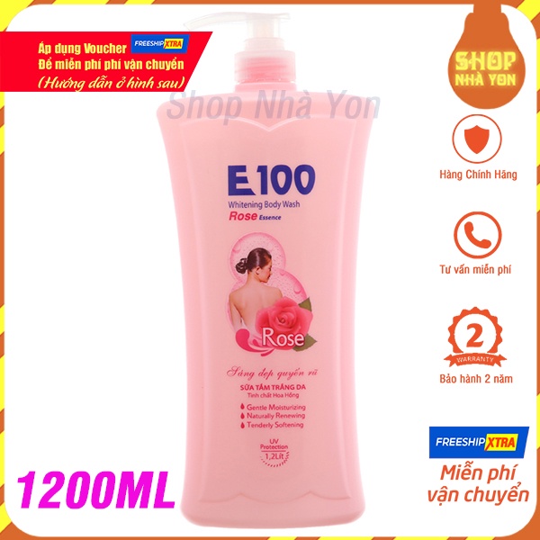 Sữa tắm hoa hồng E100 1200ml