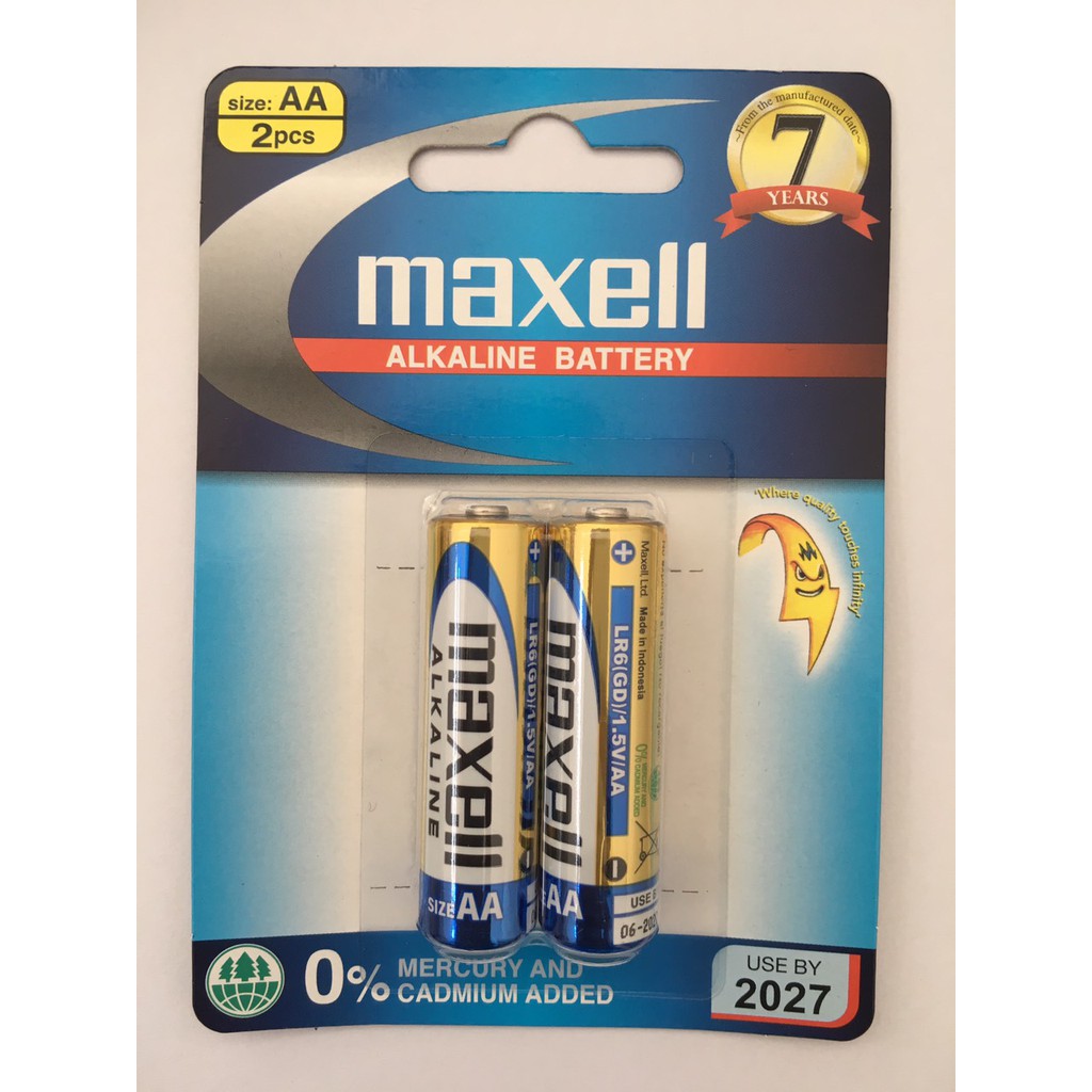 pin aa maxell alkaline 2 viên