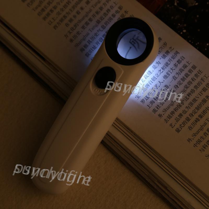 Kính Lúp Cầm Tay 2 Đèn Led Pcfx 40x