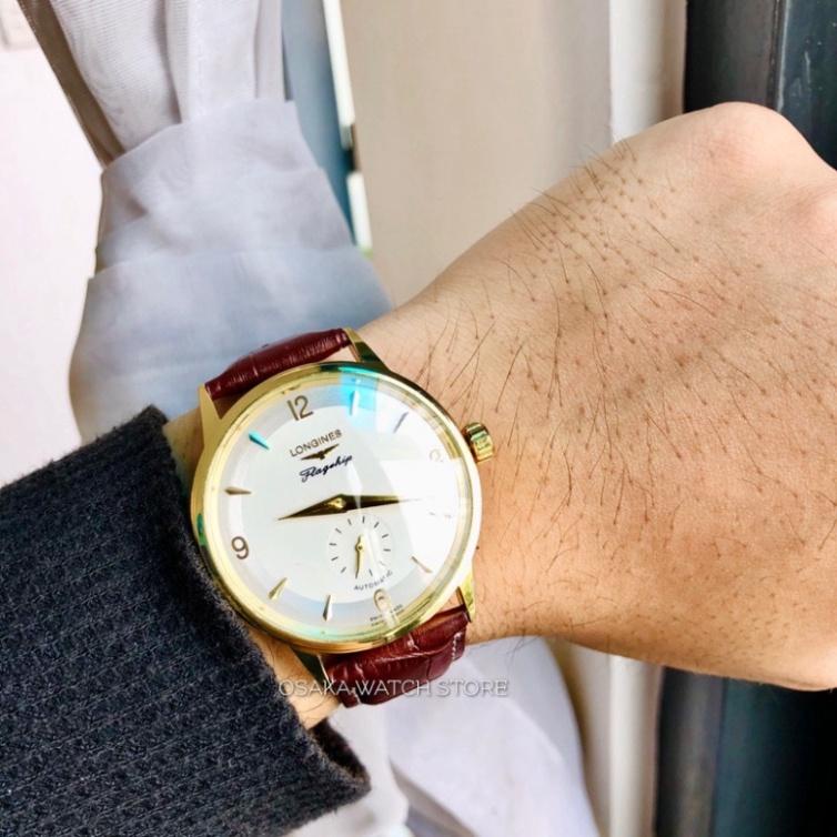 Đồng Hồ LONGINES Nam Cổ Điển 38mm Dây Da Máy AutoQuarzt Mới