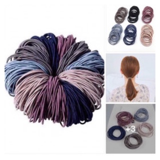 Set 100 chun buộc tóc kèm túi zip