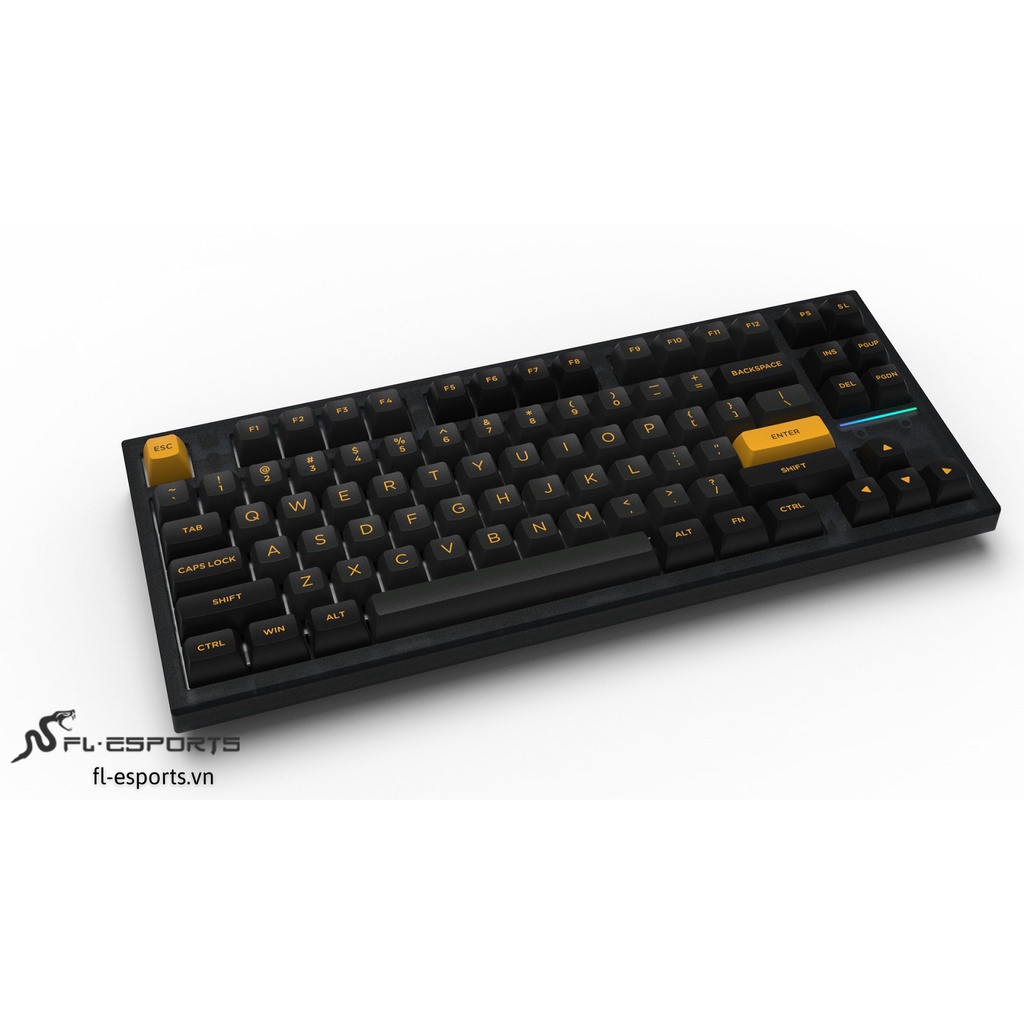 Bàn phím cơ FL-Esports FL750 Polar Night Black 3 Mode / Gasket Mount - Hàng chính hãng