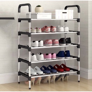 Kệ giày 5 tầng [FREESHIP] Kệ để giày dép lắp ghép thông minh bằng nhựa và inox tháo rời tiện lợi, siêu bền
