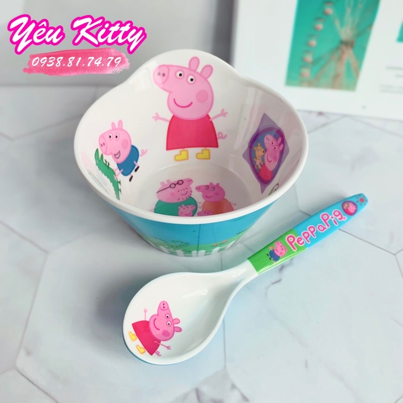 BỘ CHÉN KÈM MUỖNG PEPPA PIG