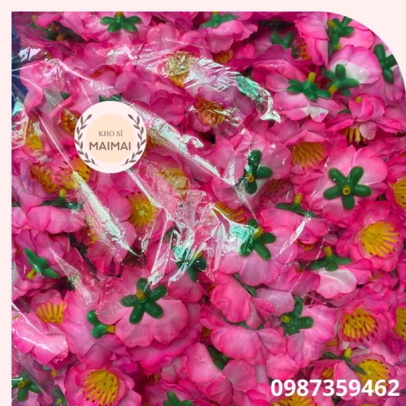 Sỉ 1kg hoa đào rời, hoa đào chùm trang trí