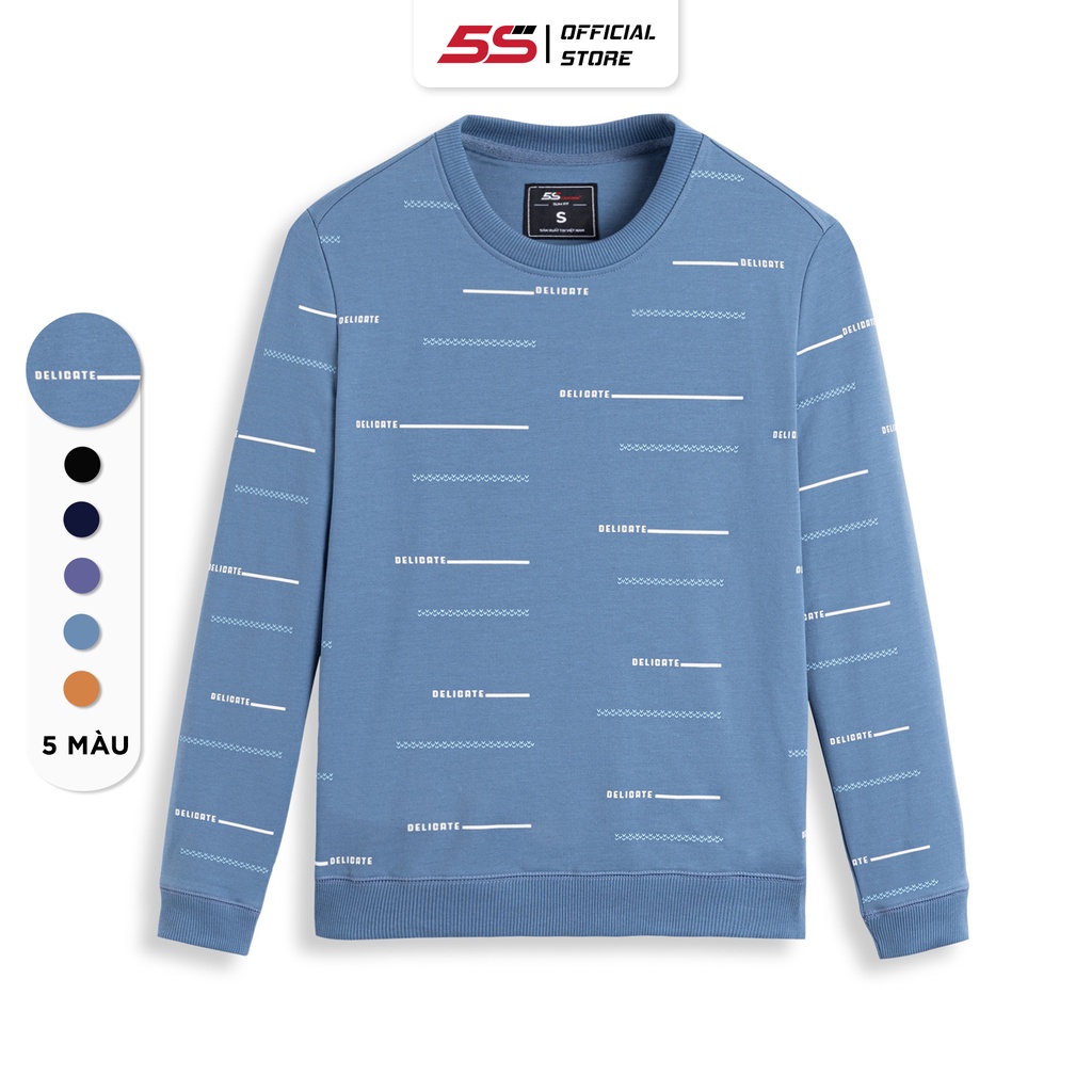 Áo Sweater Nam 5S, Chất Cotton USA Cao Cấp, Bền Màu, Giữ Ấm, Không Bai Gião, Thiết Kế In Trẻ Trung (ANO22008)