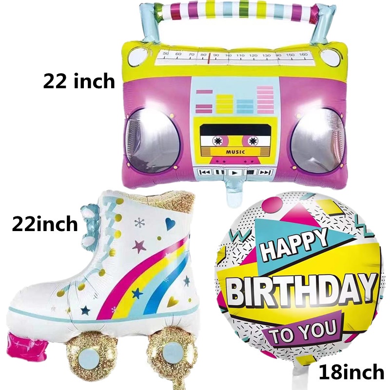 Bong Bóng Lá Nhôm 22 Inch Hình Chiếc Giày Trượt Patin Dùng Trang Trí Tiệc Sinh Nhật Cho Bé