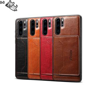 Ốp điện thoại da PU kèm ngăn đựng thẻ chống sốc chống trượt cho HUAWEI P30 pro