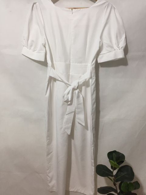 💥VÁY TRẮNG CỔ VUÔNG thắt nơ sau