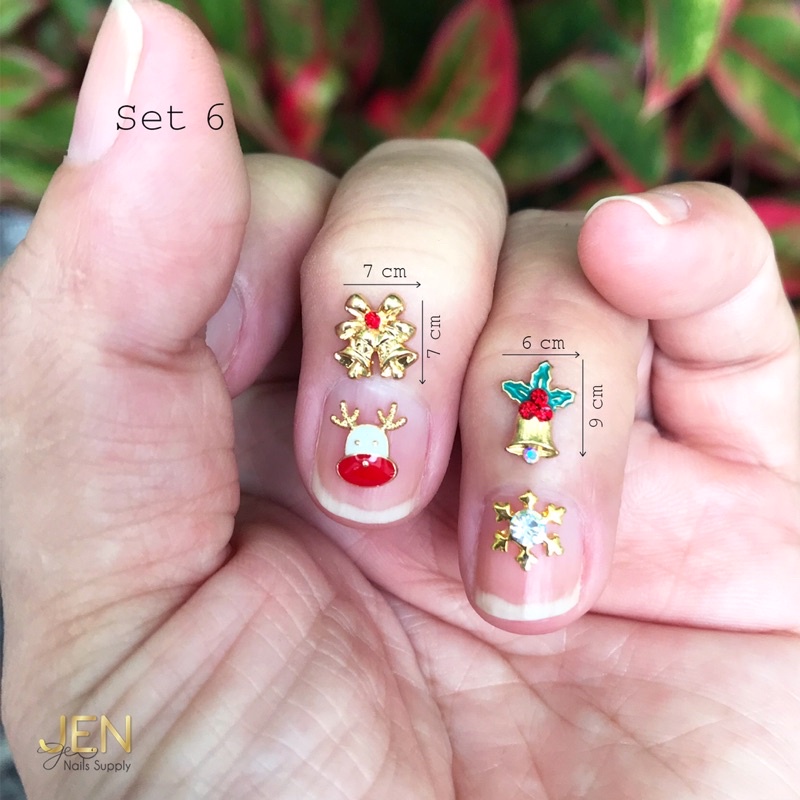 Charm nail Noel Giáng sinh-phụ kiện nai móng