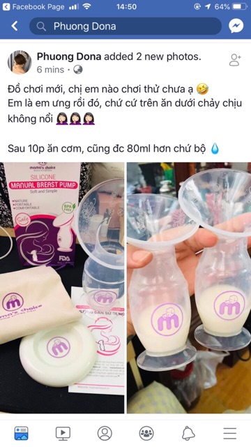 Cốc hứng sữa Mama's Choice chính hãng cho mẹ