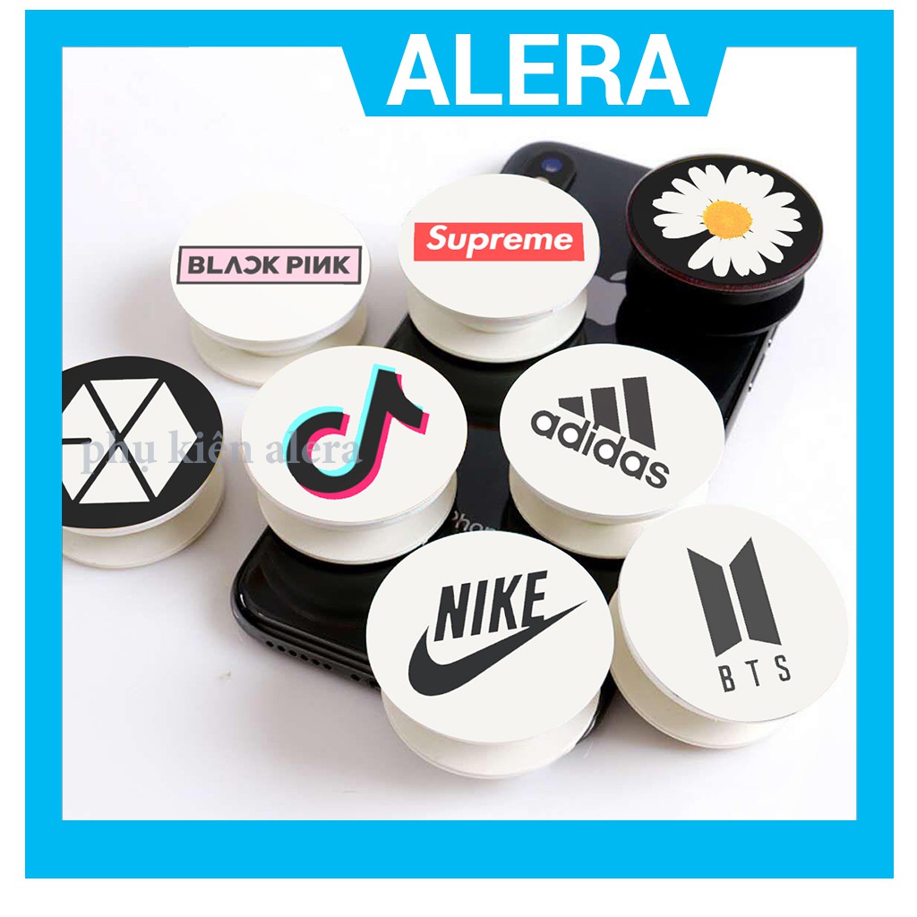 Giá đỡ điện thoại Popsocket hoa cúc Peaceminusone Nike Adidas Supreme Tiktok Exo Bts Blackpinkk