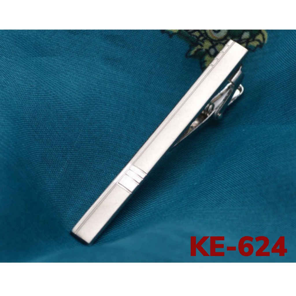 Kẹp cà vạt trơn cao cấp lịch lãm giá rẻ dài 6cm phù hợp với cà vạt bản 7cm trở lên