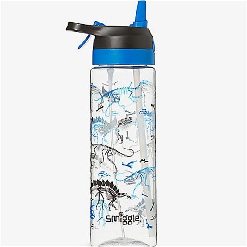 Bình Nước Nhựa Trong Suốt Dung Tích 650Ml Có Ống Hút Tiện Dụng Cho Nam Và Nữ