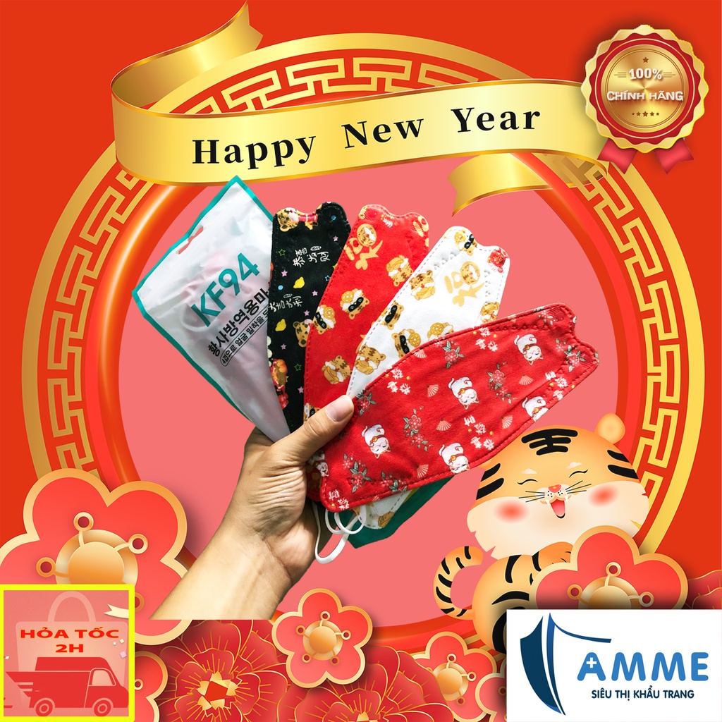 (TÚI 10 CHIẾC) KHẨU TRANG KF94 TẾT 2022 SIÊU HOT NHẬP KHẨU NỘI ĐỊA TRUNG