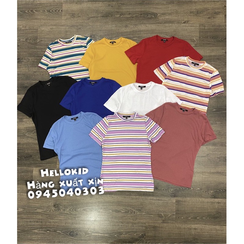 áo thun gân nhiều màu(chọn ngẫu nhiên màu)