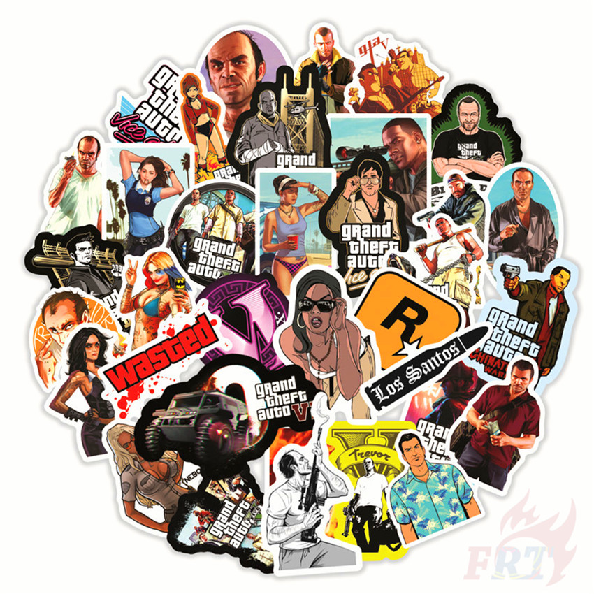 ❉ Grand Theft Auto GTA - Series 02 Rockstar Games Stickers ❉ 50Pcs/Set Waterproof  DIY Fashion Doodle Decals Stickers