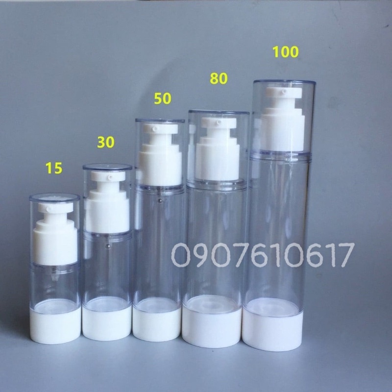 Chai chân không 5ml-10ml-15ml-30ml-50ml-100ml chiết mỹ phẩm