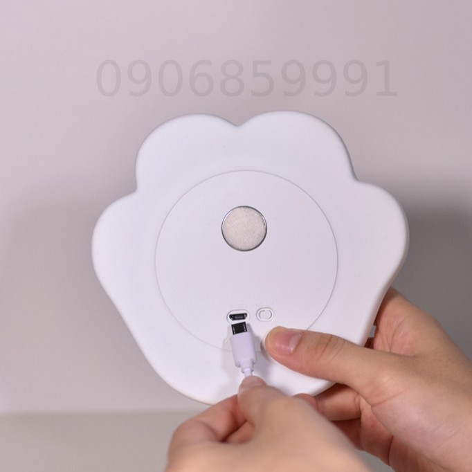 Đèn ngủ,đèn trang trí silicon hình bàn chân mèo