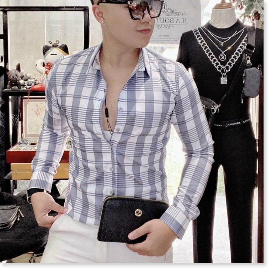 Áo sơ mi nam tay dài vải kate lụa siêu mát, hàng VNXK / HP