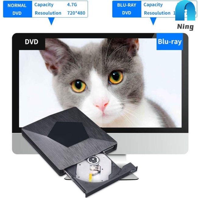 Đầu Ghi DVD/CD Usb 3.0 Type-C Cho Máy Tính Để Bàn Notebook