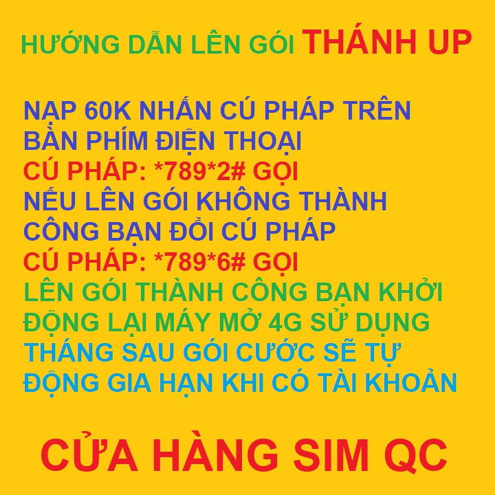 Sim 4G vietnamobile siêu thánh UP 180GB không có tài khoản sử dụng toàn quốc